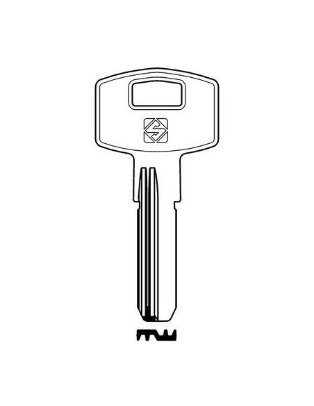 CHIAVE PUNZONATA VITEL AMN2R SILCA OTTONE NICHELATA