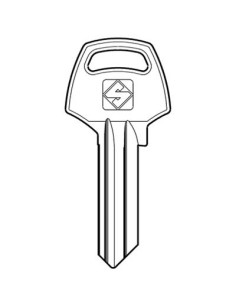 CHIAVE PIATTA CORBIN CB1 SILCA OTTONE NICHELATO