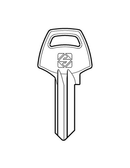 CHIAVE PIATTA CORBIN CB3 SILCA OTTONE NICHELATO