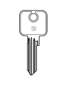 CHIAVE PIATTA CISA CS17R SILCA OTTONE NICHELATO