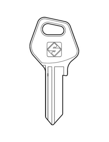 CHIAVE PIATTA FASEM FM1 SILCA OTTONE NICHELATO