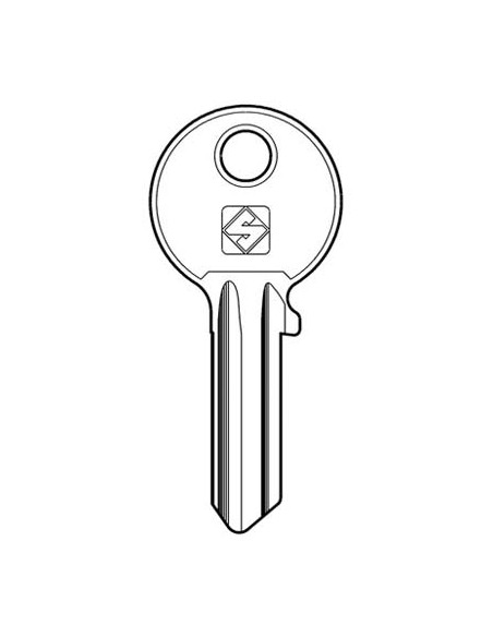 CHIAVE PIATTA ISEO IE7 SILCA OTTONE NICHELATO