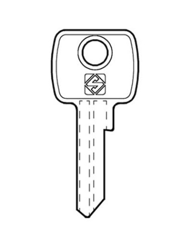 CHIAVE PIATTA L&F LF4 SILCA OTTONE NICHELATO