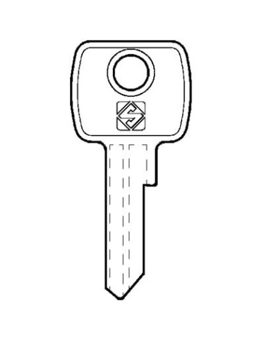 CHIAVE PIATTA L&F LF6R SILCA OTTONE NICHELATO