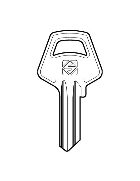 CHIAVE PIATTA MERONI MER1 SILCA OTTONE NICHELATO