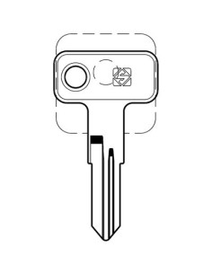 CHIAVE PIATTA MERONI MER33R SILCA CILINDRO MOBILE OTTONE NICHELATO