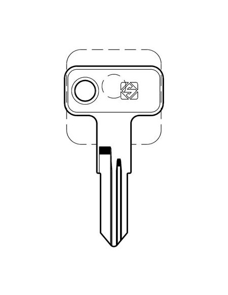 CHIAVE PIATTA MERONI MER33R SILCA CILINDRO MOBILE OTTONE NICHELATO