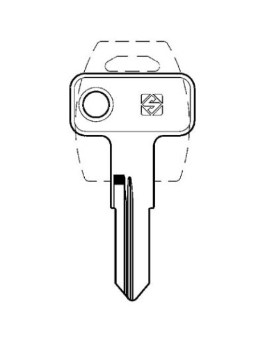CHIAVE PIATTA MERONI MER34R SILCA CILINDRO MOBILE OTTONE NICHELATO