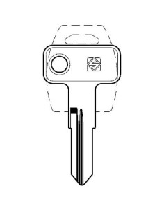 CHIAVE PIATTA MERONI MER35R SILCA CILINDRO MOBILE OTTONE NICHELATO