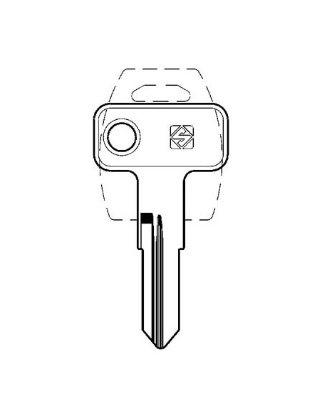 CHIAVE PIATTA MERONI MER35R SILCA CILINDRO MOBILE OTTONE NICHELATO