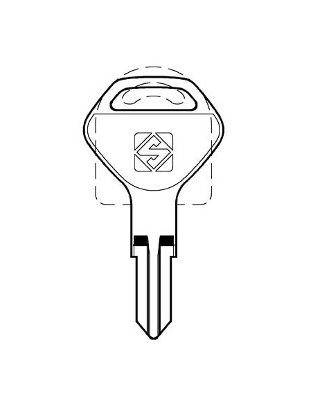 CHIAVE PIATTA MERONI MER41 SILCA CILINDRO MOBILE OTTONE NICHELATO