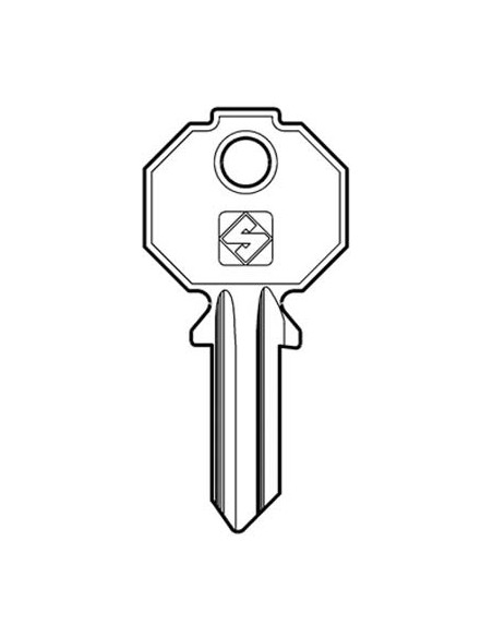 CHIAVE PIATTA PREFER PF070 SILCA OTTONE NICHELATO