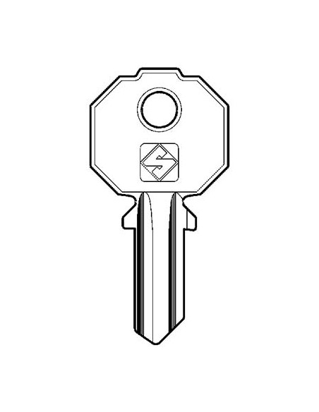 CHIAVE PIATTA PREFER PF208 SILCA OTTONE NICHELATO