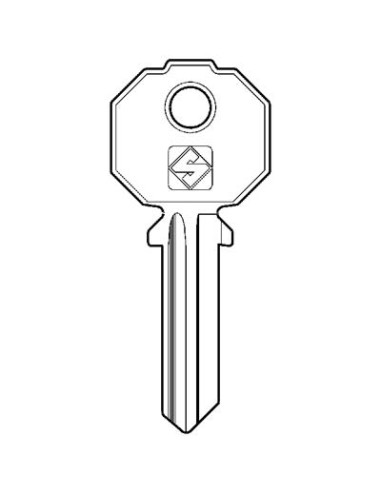 CHIAVE PIATTA PREFER PF210 SILCA OTTONE NICHELATO