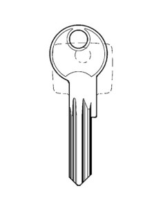 CHIAVE PIATTA ISEO 020609 CLARUS ORIGINALE LUCCHETTO OTTONE NICHELATO