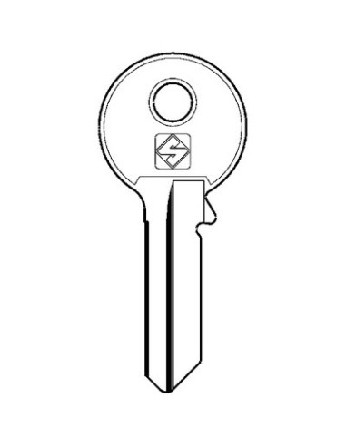 CHIAVE PIATTA VIRO VI080SL SLIM SILCA OTTONE NICHELATO