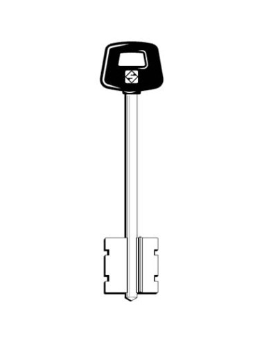 CHIAVE DOPPIA MAPPA CISA 5CS12P SILCA OTTONE NICHELATO