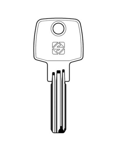 CHIAVE PUNZONATA CISA CS48 SILCA OTTONE NICHELATO