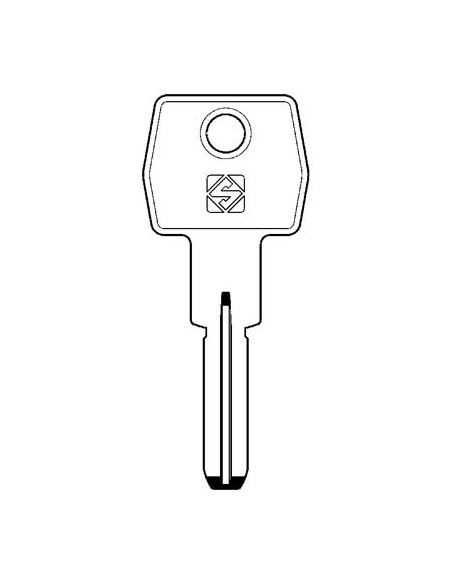 CHIAVE PUNZONATA AGB AGB5 SILCA SCUDO 9000 OTTONE NICHELATO