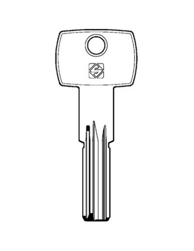 CHIAVE PUNZONATA AGB AGB8 SILCA SCUDO 7000 OTTONE NICHELATO