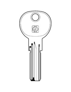 CHIAVE PUNZONATA ISEO R11 IE14 SILCA OTTONE NICHELATO