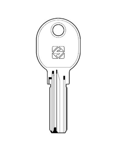 CHIAVE PUNZONATA ISEO R6 R7 IE15 SILCA OTTONE NICHELATO