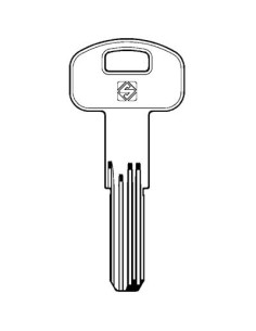 CHIAVE PUNZONATA SECUREMME K1 SCM2 SILCA OTTONE NICHELATO