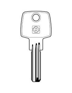CHIAVE PUNZONATA ABUS AB40 SILCA OTTONE NICHELATO