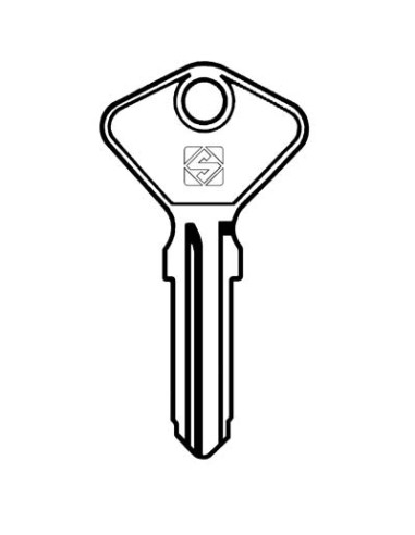 CHIAVE AUTO SAFE GIOBERT AF4D SILCA ACCIAIO NICHELATO