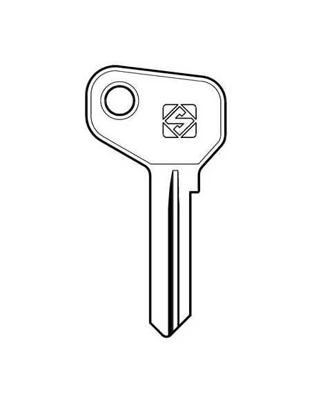 CHIAVE AUTO SAFE GIOBERT AF7C SILCA ACCIAIO NICHELATO