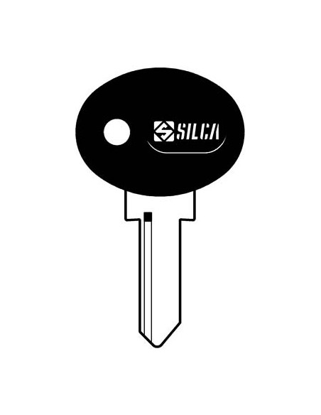 CHIAVE AUTO MOTO GUZZI PIAGGIO MM1P SILCA ACCIAIO NICHELATO