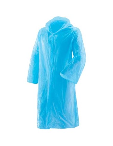 IMPERMEABILE MONOUSO POLITENE AZZURRO TAGLIA UNICA