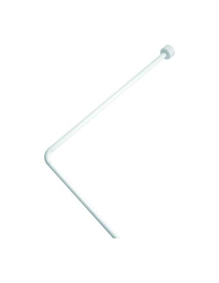 TUBO REGGITENDA ANGOLARE X DOCCIA ALLUMINIO BIANCO MM 25 CM 80X80X80