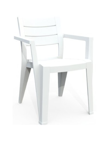 SEDIA JULIE + BRACCIOLI KETER PP BIANCO CM 61,5X58,5 H.CM 79