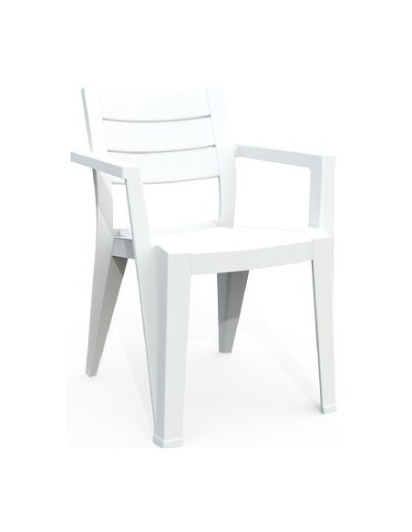 SEDIA JULIE + BRACCIOLI KETER PP BIANCO CM 61,5X58,5 H.CM 79