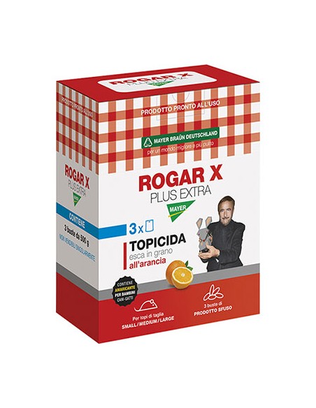 TOPICIDA ROGAR X PLUS EXTRA MAYERBRAUN GRANAGLIA ARANCIA GR 1500