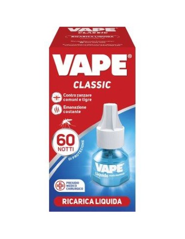 RICARICA LIQUIDA ZANZARE VAPE MAGIC CLASSIC DURATA NOTTI 60