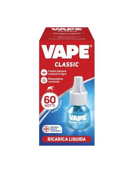 RICARICA LIQUIDA ZANZARE VAPE MAGIC CLASSIC DURATA NOTTI 60