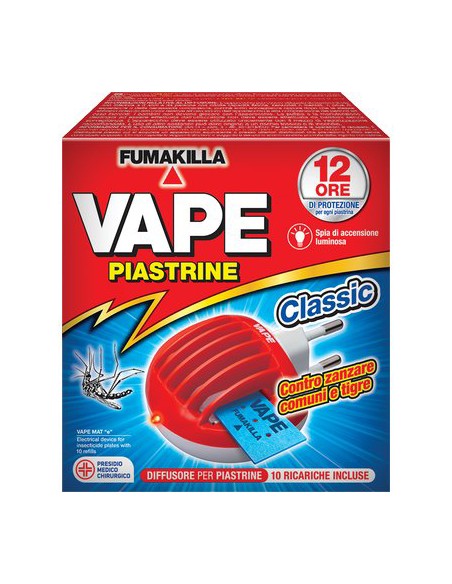 ELETTROEMANATORE PIASTRINA VAPE MAT + PIASTRINE ZANZARE 10