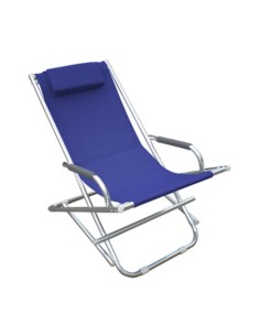 SEDIA SDRAIO PLAYA IN ALLUMINIO BLU