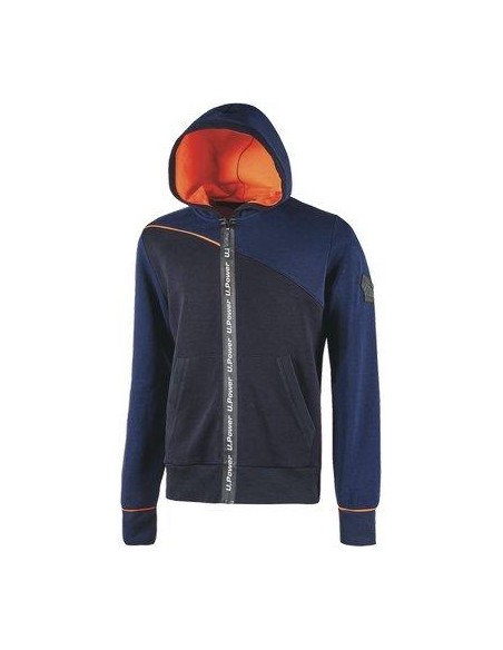 FELPA FULL ZIP + CAPPUCCIO JUPITER U-POWER DEEP BLUE XXL