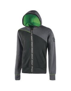 FELPA FULL ZIP + CAPPUCCIO JUPITER U-POWER ASPHALT GREY XXL