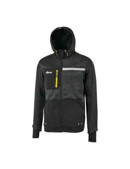 FELPA FULL ZIP + CAPPUCCIO GALAXY U-POWER BLACK CARBON M