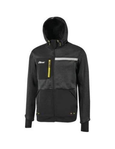 FELPA FULL ZIP + CAPPUCCIO GALAXY U-POWER BLACK CARBON XXL