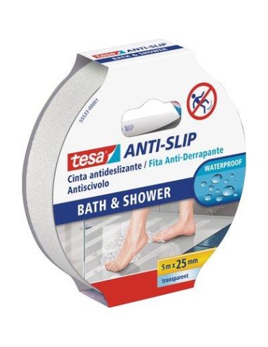 NASTRO ANTISDRUCCIOLO ADESIVO 55533 TESA DOCCIA  H.MM 25 MT 5