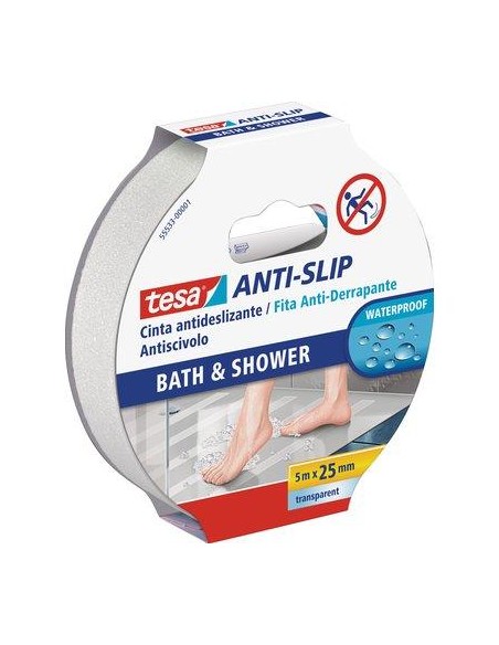 NASTRO ANTISDRUCCIOLO ADESIVO 55533 TESA DOCCIA  H.MM 25 MT 5