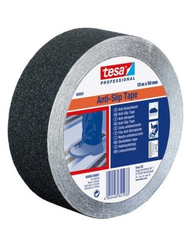 NASTRO ANTISDRUCCIOLO ADESIVO 60950 TESA NERO H.MM 25 MT 15