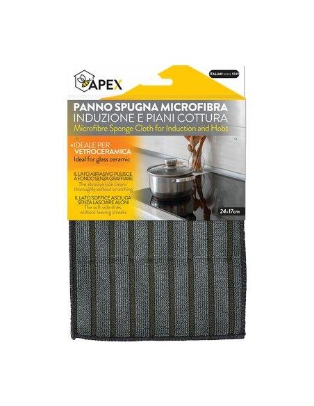 PANNO SPUGNA MICROFIBRA PIANI COTTURA APEX CM 24X17