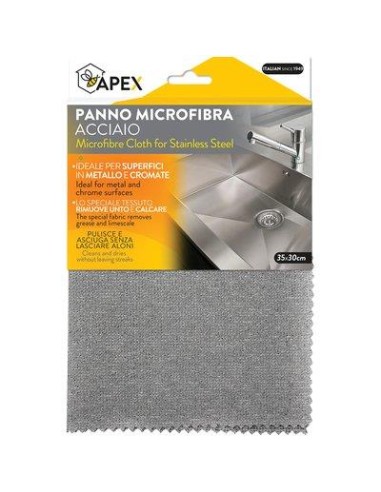 PANNO MICROFIBRA ACCIAIO APEX CM 35X30