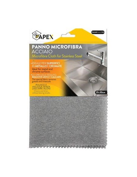 PANNO MICROFIBRA ACCIAIO APEX CM 35X30